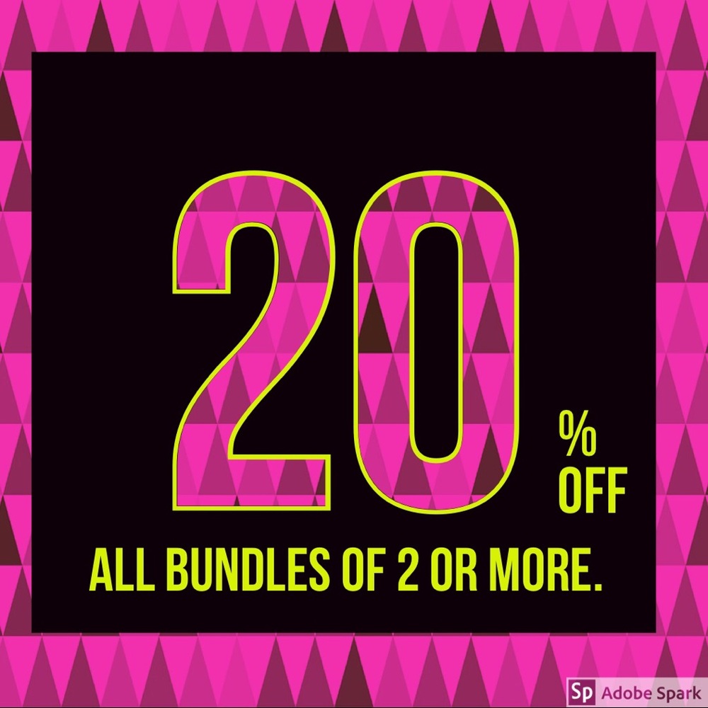 All bundles of 2 or more receive 20% off!